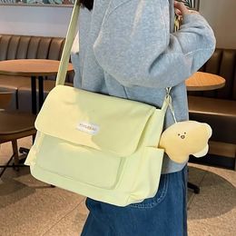 Korean Fashion Crossbody Bags For Women Largecapacity Collage Student Messenger Bag Woman Book School Shoulder Bolso 240415