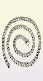 Men039s Flat Miami Cuban Link Chain 925 Sterling Silver 8mm Thick Italy Made1162732