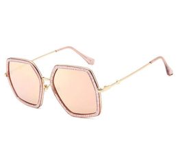 2022 Square Luxury Sunglasses Brand Designer Ladies Oversized Crystal Sunglasses Women Big Frame Mirror Eyeglasses For Female UV406193182