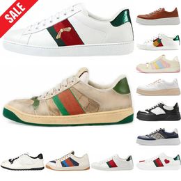 Tasarımcı Erkek Kadınlar İçin Sıradan Ayakkabı Kabartmalı Sneaker Screener Vintage Kirli Eski Yürüyüş Eğitmenleri Arı Yıldızları Kadın Tıknaz Sole Lüks Sneakers