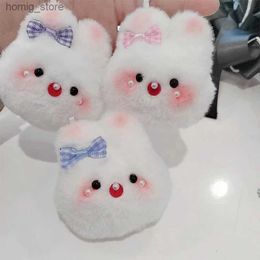 Plush Keychains Cartoon Rabbit Keychain Pendant Cute Plush Doll Toy Kawaii Fluffy Soft Stuffed Bag Charms Decorations For Couple Friends Gift Y240415