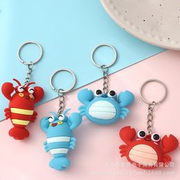 Fashion boy cute wind seaworld keychain creative crab cartoon car pendant accessories aquarium commemorative gift Colour choose by yourself