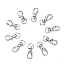100pcs Alloy Swivel Lanyard Snap Hook Lobster Claw Clasps Jewellery Making Bag Keychain DIY Accessories274s