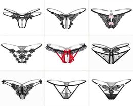 24 Styles Underpants Sexy Pearl Panties Women039s Thongs And G Strings Lace Open Crotch Tangas Women Sexy Underwear Bow Briefs 4523148776