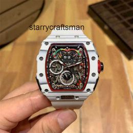 Men Watch Mechanical Business Leisure Richa Personalized White Multifunctional Automatic Tape Tide Top Sports Technology