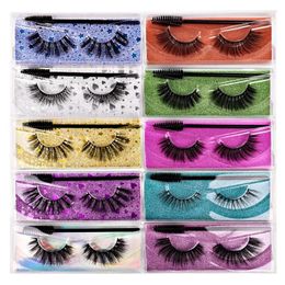 False Eyelashes 3D Eyelash Strip Lashes Thick Fake Makeup Beauty Handmade Glitter Packing