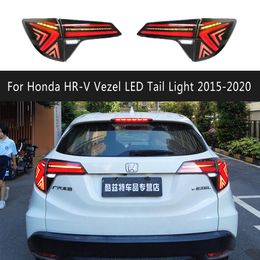 Car Styling Rear Lamp Running Light Streamer Turn Signal Indicator For Honda HR-V Vezel LED Tail Light 15-20 Taillights Assembly