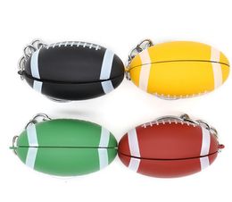Newest Colorful Hand Pipe Metal Pipe Keychain Football Shape Mini Smoking Tobacco Cigarette Pipes Tube Easy to Carry9068932