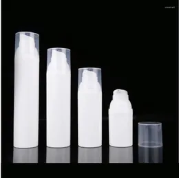 Storage Bottles 100ML White Plastic Airless Bottle With Pump Transparent Lid For Essence/serum/lotion/foundation/lotion Using