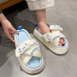 Slippers San Liou Jade Dog Flax Summer Women Wear Cute And Fashionable Feet Walking Cool Spring Autumn Seasons