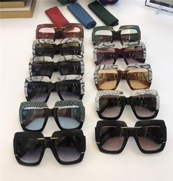 New noble fashion Popular Women Sunglasses 0484 square snake skin frame sunglass Top Quality UV Protection Come With original Box 8213562
