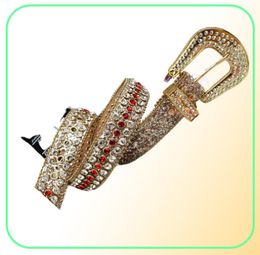 Fashion Simon Rhinestone Belt Designer Belts Inlaid with Bling Rhinestones SKULL Women Mens With box o8X42326730