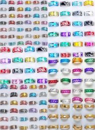 1000pcs 10style Jewellery Mix Fashion Aluminium Rings Bulks Multicolor Band Rings Finger Rings Jewelry6050326