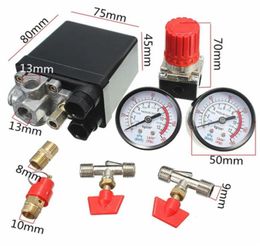 New Arrival Air Compressor Pressure Valve Switch Manifold Relief Regulator Gauges 180PSI 240V 45x75x80mm Promotion 2770018