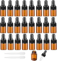 Storage Bottles 2ml/3ml/5ml Amber Dropper Bottle Mini Essential Oil Pipette Refill Small Perfume For Cosmetic