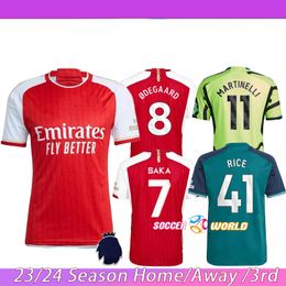 23 24 soccer jerseys SAKA G. JESUS RICE ODEGAARD HAVERTZ MARTINELLI SMITH ROWE THOMAS NKETIAH ZINCHENKO SALIBA TROSSARD Football Shirt Men Kids Sets