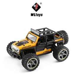 Diecast Model Cars Wltoys 22201 1 22 2.4G Mini RC Car 2WD Off road Vehicle Model with Light Remote Control Mechanical Truck Toy J240417