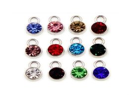 120pcslot birthstone 10pcs each Colour good quality alloy DIY floating charms for glass living memory lockets8588086