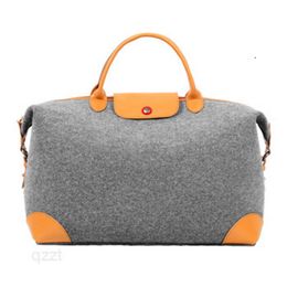 Premium Large-capacity Portable Durable Felt Leather Storage Organiser Travel Tote Bag Handbag with Handles