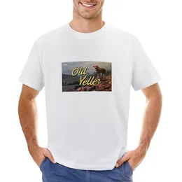 Men's Polos OLD YELLER T-Shirt Animal Prinfor Boys Aesthetic Clothes Funnys Plus Sizes Men Workout Shirt