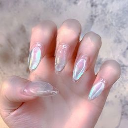 2024 1 Jar Fairy Glossy Ice White Fine Pearl Powder with Strong Pearly Lustre Nail Art Dust Decorations Manicure DIY for Fairy Glossy Ice