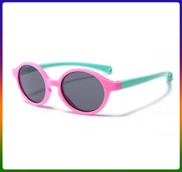 Flexible Polarised Kids Sunglasses Round Colourful Child Baby Toddler Sun Glasses Safety Silicone Soft Frame For Girls7544728