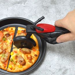 Stainless Steel Pizza Cutter Motorcycle Single Wheel Cut Tools Pizza Chopper Slicer Kitchen Gadget Household Cake Cutter Knives