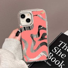 Cell Phone Cases Swirl Pattern Mirror Phone Case For phone 14 Pro Max Case For phone 11 13 12 Pro Max X XR XS Max Fashion Soft Back Cover Funda