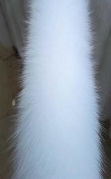 2021 Winter New Fox Fur Collar Cotton Clothing Accessories White Fox Tail Real Fur Collar Hat H09239900265