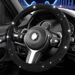 Steering Wheel Covers Car Cover With Diamond Inlay Elastic Non Inner Ring Wave Shaped All Season Universal Drill