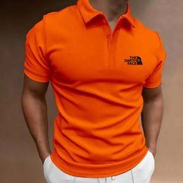 Mens T-shirt Classic Short sleeved Polo Shirt Summer Top Casual T-shirt Button Collar Super Large S-4XL Casual Polo Shirt 240412