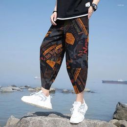 Men's Pants Summer Cropped Shorts For Men Loose Radish 7-point Harun Beach Chinese Style Lantern