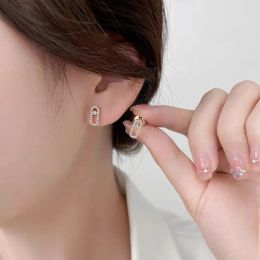 Stud South Korea S925 Sterling Silver Zircon Earrings for Women Smaller Exquisite Simple 2023 New Popular Fashion Charm Jewelry