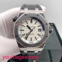 AP Titanium Wrist Watch Royal Oak Offshore Series 15710ST.OO.A002CA.02 Watch 42mm White Plate Mens Watch