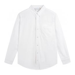 Camisas masculinas top small cavalos de qualidade bordada blusa de manga comprida cor sólida cor slim fit