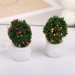 Decorative Flowers Simulated Small Trees Potted Plants Fake Green Micro Landscape Handmade DIY Ornaments Bedroom And Desk