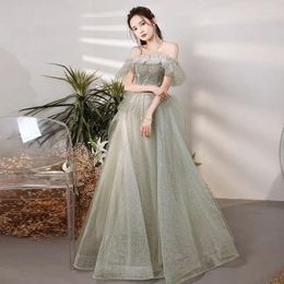 Party Dresses Elegant Strapless Women Banquet Dress Classic Backless Bandage Floor-Length Prom Gown A-Line Sequined Homecoming