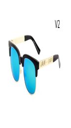 2018 Brand Designer Sunglasses Classic Vintage Sun glasses for Men Women Driving glasses UV400 Metal Frame Flash Mirror half frame5698252