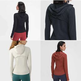 Hooded L_2088 Jacket Slim Fit Sports Coat Yoga Tops Soft Breathable Sweatshirts Autumn Winter Long Sleeve Shirts