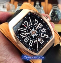 High version 54mm V45 SC DT YACHTING OG Date Dial Rose Gold Steel Case Automatic Mechanical Mens Watch Blue Rubber Strap Designer 3918266