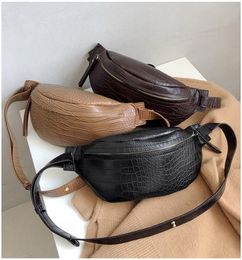 Fanny Pack Women Shoulder Belt Bag Leather Alligator Women Bag Zipper Waist Belt Pack Fashion Travel Shoulder Phone Pouch B166 MX29560318