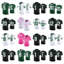 Football Jerseys #8 Aaron Rodgers #5 Garrett Wilson #20 Breece Hall #1 Ahmad Sauce Gardner Quinnen Williams Joe Namath Zach Wilson Quincy Williams Jermaine Johnson II