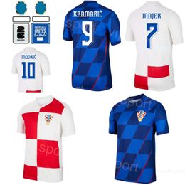 2024 Euro Cup Croacia Soccer 22 Josip Juranovic Jerseys 13 Nikola Vlasic 7 Lovro Majer 9 Andrej Kramaric 4 Josko Gvardiol Petkovic Football Shirt Kits National Team