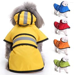Dog Apparel Pet Raincoat Reflective Outdoor Dogs Clothes Poncho For Small Medium Large Waterproof Hooded Jumpsuit Rain Coat