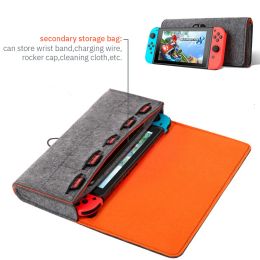 Cases for Switch Felt Storage Bag Game Console Protective Cover Multifunction Game Card Charging Cable Case For Nintendo Switch