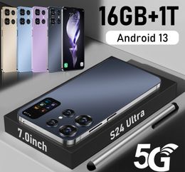 S24 Ultra Dual SIM 4G 5G Android Phone 16GB+1TB 7.0HD+ Display 48MP+72MP Camera Android 13 Mobile Local Warehouse