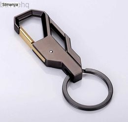Keychains Lanyards 3 Color Key chain Key ring SiLVer Color metal inlay keychain for Classic men car key Chain Romantic Gift For Man Women d240417