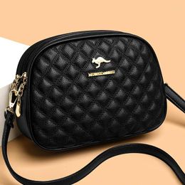 Totes High Quality Soft Leather Purse Fashion Women Shoulder Messenger Bag Multi-pocket Wear-resistant Luxury Ladies Handbag Sac