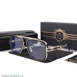 2024 Vintage Pilot Square Women's Men Sunglasses Fashion Designer Shades Golden Frame Style Sun Glasses Mens UV400 Gradient LXN-EVO DITA Sunglass CAJD
