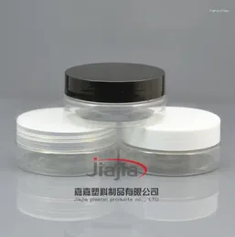 Storage Bottles 50 Grammes Clear PET Jar Cosmetic 50g Bottle With Clear/white/black Lid Make Up Packaging Beauty Salon Equipment